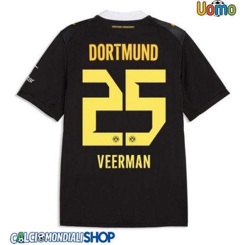 Maglie da calcio Borussia Dortmund Joey Veerman #25 Seconda Maglia 2026-27 Manica Corta